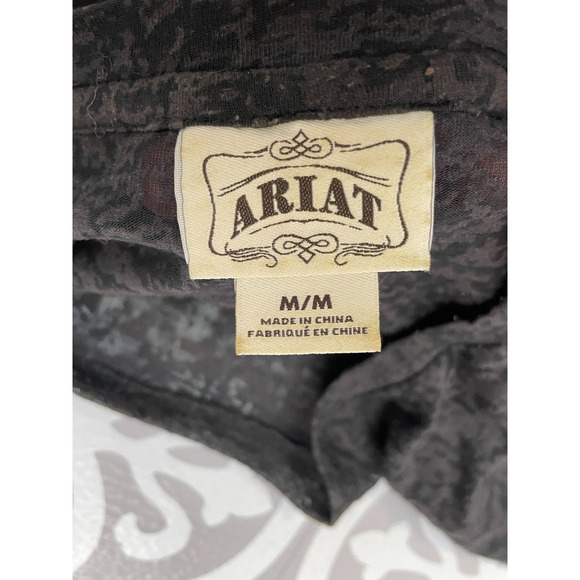 Ariat Women's T-Shirt Tunic Crewneck Short Sleeve M Black Graphic Print Pullover - Picture 6 of 9
